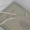 Choker Simple Freshwater Pearl Necklace Women Jewelry Vintage Thread Silvery Fashion Design Female Clavicle Chain