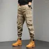 Men's Pants 2022 Mens Spring Pant Warm Casual Pocket Plus Size Cargo Loose Long Fashion Trouser Autumn Brushed Worker Baggy Men