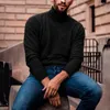 Men's Sweaters Gothic Modis Men Turtleneck Pullover Sweater Winter Warm Male Cotton Clothes Stretch Knitted Slim Fitness Jumper