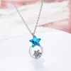 Pendant Necklaces Exquisite Star Necklace Charming Women's Blue Crystal Clavicle Chain Ladies Wedding Party Jewelry