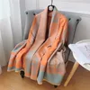 Schals 2022 Luxus dick Digner Marken Scarv für Frauen übergroße Winter Kaschmir Kette Pferd Muster Schal Schal