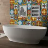 Vägg klistermärken 20st retro klistermärke vattentät avtagbara marockanska plattor självhäftande kakel kök badrum mosaik konst deco