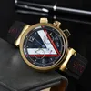 2022 Men's Luxury Quartz Watch Fashion Leisure V-word Multi Functional Calendar Waterproof Belt Watches