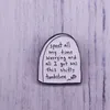 Brooches Tombstone Collection Enamel Pin Gothic Humor Horror Halloween Accessories