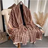 Scarves Wholale luxury shawl knitted pashmina shawl blanket winter plain scarv ladi cashmere wool scarfs women