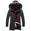 Women's Trench Coats Thick And Warm Men's Winter Cotton Coat Wool Collar Plush Casual Hooded Clothing Fashion