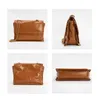 Venof Women Bag 2022 Trend Brand Soft Leather Chain Shoulder Crossbody Ladies Wax Oil Skin Messenger Bags Designer Luxury