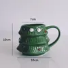 Кружки 300 мл 3D Gingerbread Man Mug Santa Claus Ceramic Cups Рождественский чай кофейный чашка каваи подарок на 2022 год.