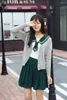 Clothing Sets Teen Girls Japanese Korean School JK Student Uniform Sweet 2PCS/Set Pleated Skirt Blouse Sailor Costume Green Suits For Women