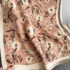 Halsdukar lyx varumärke Digner Scarf Cashmere Double-Sided Shawl Scarv Women Floral Mönster Vinter tjock varm halsduk