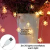 Stringhe Ghirlanda di Natale Anno 40PCS Stringa di luce a LED Illuminazione natalizia impermeabile per esterni per festone di strada deco di feste di fate