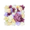 Party Decoration Silk Rose Flowers 3D Backdrop Wall Wedding Artificial Flower Panel For Home Decor Backdrops Baby Shower