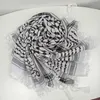 Scarves Shawls paltine scarf of Men Yashmagh Shemagh Black Arab Men Arafat Scarf Keffiyeh with tassel