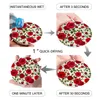 Столовые коврики на День святого Валентина цветочные красные розовые подставки кухонные декор автомобильный офис молоко кофейный кружка коврик керамический круглый