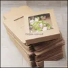 Упаковочные коробки Kraft Paper Pift Puckaging Box 12 5x8 5x1 5CM Свадебные закуски на день рождения с закусками с ПВХ окно 254 N2 Drop Delivery 2022 o DH2NQ