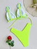 2022 Sexy Rugoso Increspato Bikini Asimmetrico Costumi Da Bagno Donna Due pezzi Bikini Set Bagnante Costume Da Bagno Nuotata