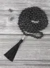 H￤nge halsband yuokiaa mala p￤rlor halsband naturlig lava rock b￶n yoga spiritualitet bohemian tassel kalebass tr￤d av liv p￤rlstav choker