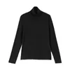 Kvinnors tröjor Inman Autumn Winter Korean Fashion Black Tops Elegant Lady Clothing Roll Collar Turtleneck EleAgnt Girl Pullover Women Sweater T221019