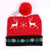 Светодиодные вязаные рождественские шляпы Beanie Light Up освещает теплую шляпу для детей для взрослых Новый год рождественский отдел оптом ee