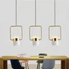 Pendant Lamps Nordic Simple Bar Restaurant LED Light Study Bedroom Bedside Single Metal Creative Clothing Shop Cafe Showcase COB Lamp