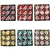 Christmas Decorations 18pcs Wholesale Colorful Glitter Painted Ball Pendant Party Wedding Year Wall Door Decoration Pendan