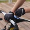 Luvas de ciclismo Luvas de ciclismo Anti-deslizamento MTB Luvas de bicicleta de estrada Moman Mulheres meio dedos Luva esportiva à prova de choque respirável T2221019