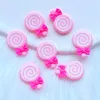 Estatuetas decorativas 10/20pcs resina mini doces / série Lollipop traseira plana cabochons scrapbooking Acessórios de decoração de jóias de jóias diy