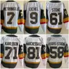 Omvänd retro hockey man 9 Jack Eichel tröjor 7 Alex Pietrangelo 71 William Karlsson 61 Mark Stone 81 Jonathan Marchessault Practice Blank Gold Grey White Red Stitch