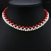 Choker Natural Freshwater Pearls Women Short Halsband Temparement Party Evening Handgjorda Original Design Vintage Jewelry Fashion