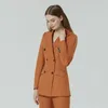 Suit de mujeres Slim 2022 Autumn Nuevo traje de dos piezas de doble pecho de moda formal