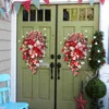 Decorative Flowers 9 Inch Wreath Fall Reefs 2022 Candy Cane Christmas With Pumpkins Front Door Decorations Set