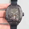 Zegarek wina beczki RM69 Seria automatyczna mechaniczna obudowa ceramiczna czarna taśma męska zegarek męski