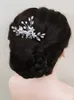 Headpieces Beautiful Wedding Hair Accessories Pearl Crystal Rhinestone Silver Hairpins Headdresses For Bride To Be Accessory Clip