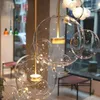 Lâmpadas pendentes Nordic Modern Glass Bubble Led Chandelier Bar Restaurant Kitchen Stairwell Sala de estar quarto de luminária de sótão