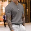 メンズポロス2022サマーラペルポロシャツメンズ半袖Tカジュアルタイトな男性ファショイントップス