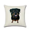 Chair Covers Cute Dog Print Cushion Cover Cartoon Pug Pillow Case Car Sofa Decorative Home Decoration