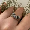 Cluster Rings Sheishow Vintage Punk Electroplating Frog Ring For Women Men Opening Adjustable Simple Design Jewelry Alloy Crystal