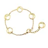 Stilista di moda Bracciale in oro per le donne Gioielli di lusso Catena con ciondoli Link da donna Braccialetti con lettere d'amore Braccialetto da regalo per matrimoni