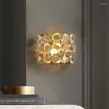 Wall Lamp Copper Crystal Modern LED Living Room Hallway Porch Decoration Scences Bedroom Warm