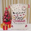 Bolsas de presente de Natal Santa Sack 50x70cm Saco de batedeira Liga grande org￢nica pesada com renas Papai Noel para crian￧as por atacado EE