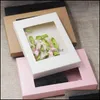 Packing Boxes Kraft Paper Gift Packaging Box 12 5X8 5X1 5Cm Wedding Birthday Food Snacks With Pvc Window 254 N2 Drop Delivery 2022 O Dh2Nq