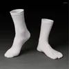 Chaussettes de sport 1 paire d'été respirant l'orteil de coton masculin pur basket-ball cinq doigts ys-buy