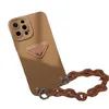 22SS Fashion Cell Phone Case Triangle för iPhone Designer -fall monterade Snake Skin Mönster för 13 12 11 Pro Max X Xs XR 7 8 Plus D29703371