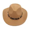 Berretti Cappello Fedora Bordata Lavabile Protezione per la testa Bombetta Accessori per costume Cowboy per la festa