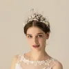 Cabeças O881 Casamento Tiara Metal Hair Hoop Fashion Pearl Crystal Woman Hairpiece Crown decoração para noiva