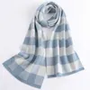 Scarves Customized Women Scarv Light Color Scarf Shawl Double-sided Plaid Wool Scarf