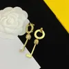 F Ohne Goxes Luxus Frauen Mode Ohrringe Designer F Retro Ring Anhänger Top Qualität Engagement Ohrring Für Dame GS1