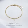 Braccialetto di lusso coreano per le donne Regalo di nozze Colore oro 925 Braccialetti a catena in argento Braccialetti Gioielli 021