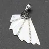 Pendentif colliers Style aile en forme de coquille perceuse breloques pour collier à faire soi-même travail manuel couture artisanat bijoux fabrication d'accessoires