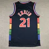 NIEUW College Basketball draagt James Harden Tyrese Maxey Joel Embiid basketbalshirt 2022 Allen Iverson Julius Erving Sixer City White Editi